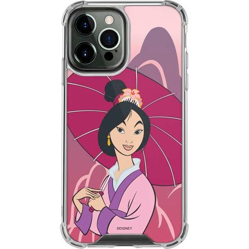 Disney Mulan with Umbrella iPhone 14 Pro Max Clear Case