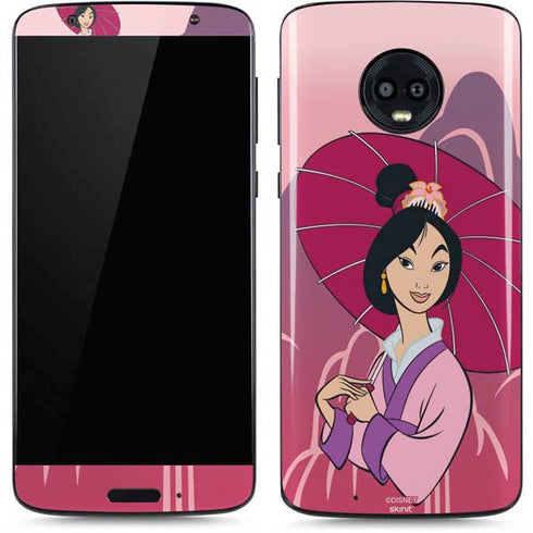 Disney Mulan with Umbrella Moto G6 Skin