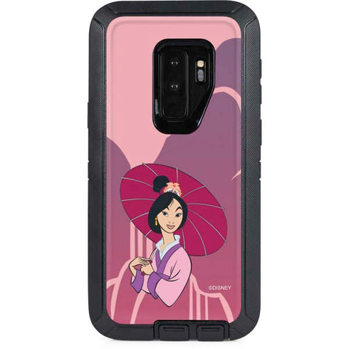 Disney Mulan with Umbrella Otterbox Defender Galaxy Skin