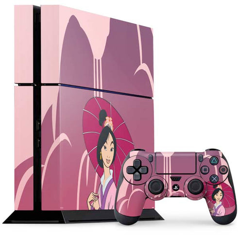 Disney Mulan with Umbrella PS4 Console and Controller Bundle Skin