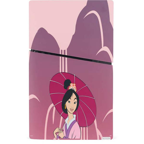 Disney Mulan with Umbrella PS5 Slim Digital Edition Console Skin