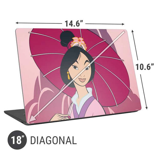 Disney Mulan with Umbrella Universal Laptop 18in (14.6 x 10.6in) Skin