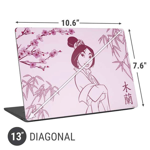 Disney Mulan Character Art Universal Laptop 13in (10.6 x 7.6in) Skin