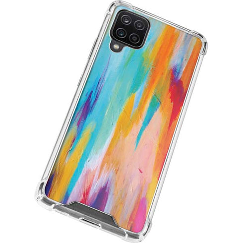 Etta Vee Multicolor Brush Stroke Galaxy A12 Clear Case