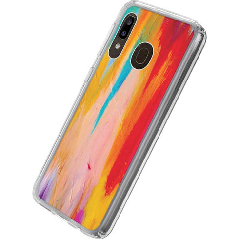Etta Vee Multicolor Brush Stroke Galaxy A20 Clear Case
