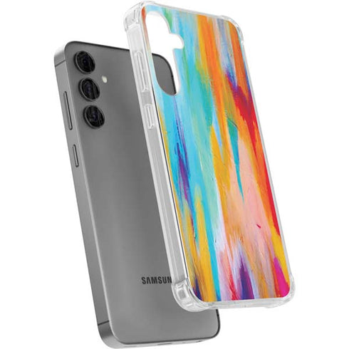 Multicolor Brush Stroke by Etta Vee Galaxy S24 Plus Clear Case