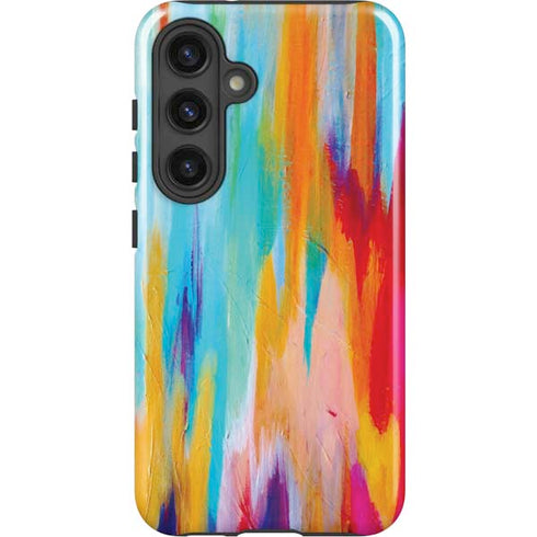 Multicolor Brush Stroke by Etta Vee Galaxy S24 Plus Impact Case
