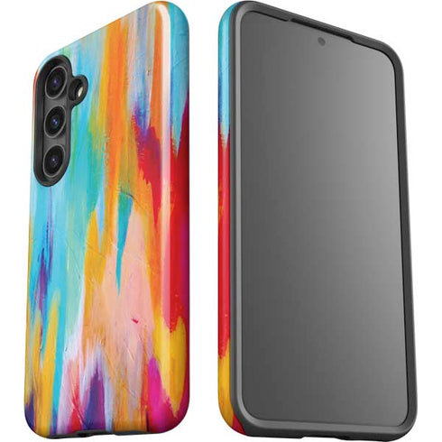 Multicolor Brush Stroke by Etta Vee Galaxy S24 Plus Impact Case