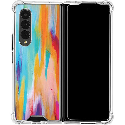 Etta Vee Multicolor Brush Stroke Galaxy Z Fold4 5G Clear Case