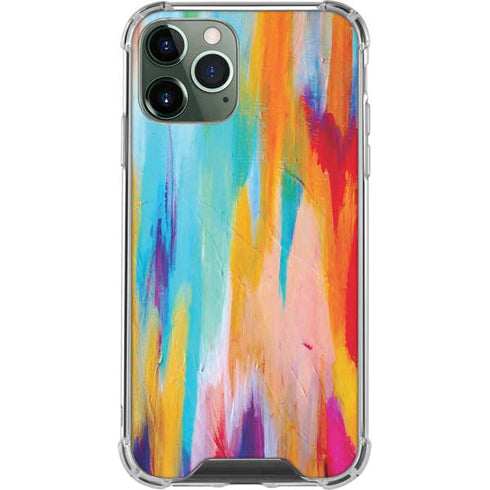 Multicolor Brush Stroke by Etta Vee iPhone 11 Pro Max Clear Case
