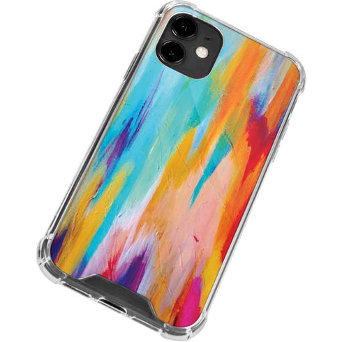 Etta Vee Multicolor Brush Stroke iPhone 12 Clear Case