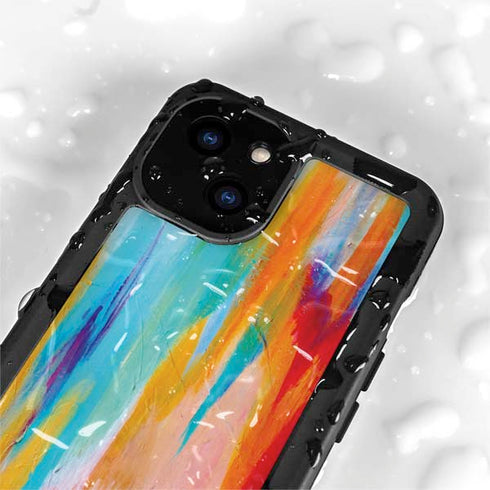 Etta Vee Multicolor Brush Stroke iPhone 13 Mini Waterproof Case