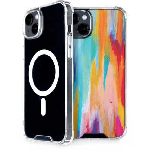 Etta Vee Multicolor Brush Stroke iPhone 14 MagSafe Case