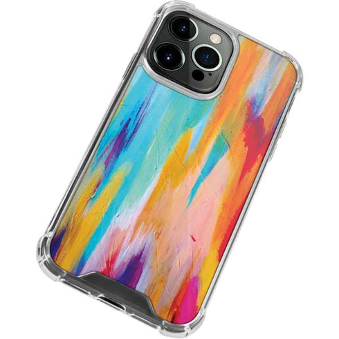 Etta Vee Multicolor Brush Stroke iPhone 14 Pro Clear Case