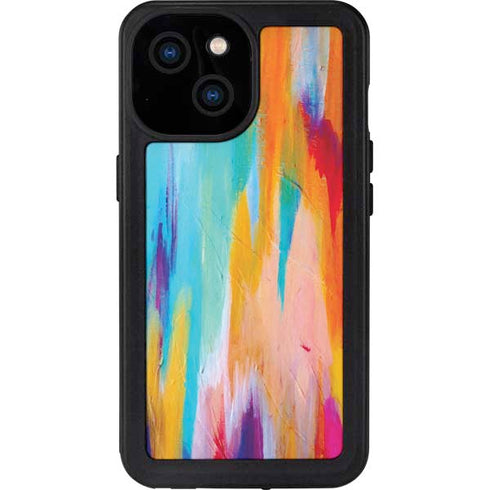 Multicolor Brush Stroke by Etta Vee iPhone 15 Waterproof Case