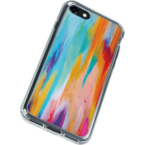 Etta Vee Multicolor Brush Stroke iPhone SE (2nd & 3rd Gen) Clear Case