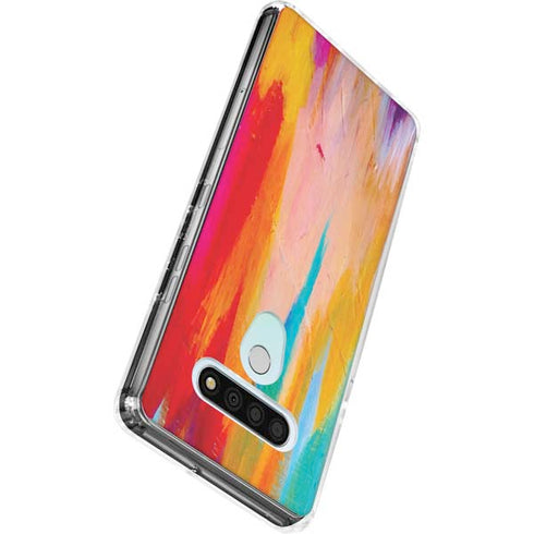 Multicolor Brush Stroke by Etta Vee LG Stylo 6 Clear Case