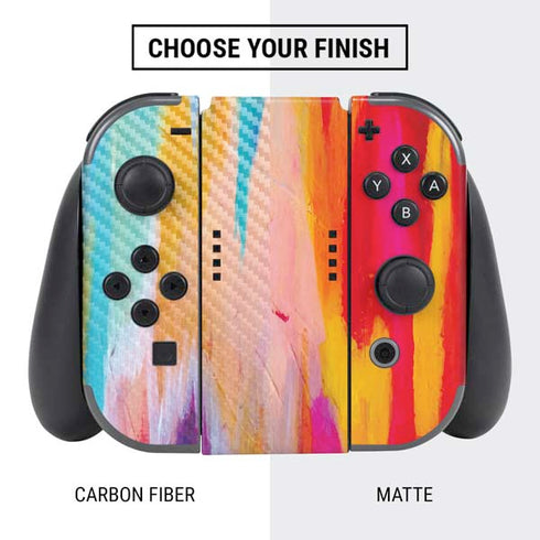 Etta Vee Multicolor Brush Stroke Nintendo Switch Bundle Skin