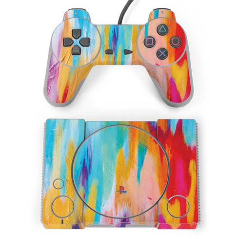 Etta Vee Multicolor Brush Stroke PlayStation Classic Bundle Skin