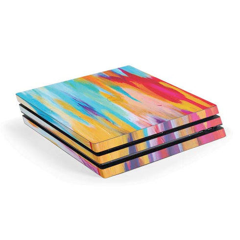 Etta Vee Multicolor Brush Stroke PS4 Pro Console Skin