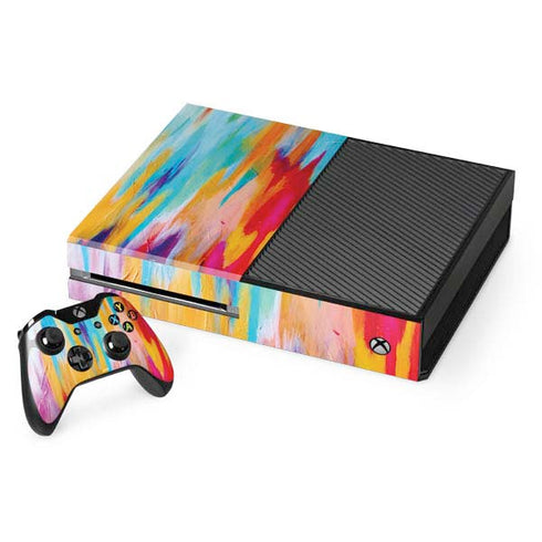 Etta Vee Multicolor Brush Stroke Xbox One Console and Controller Bundle Skin