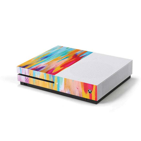 Etta Vee Multicolor Brush Stroke Xbox One S Console Skin