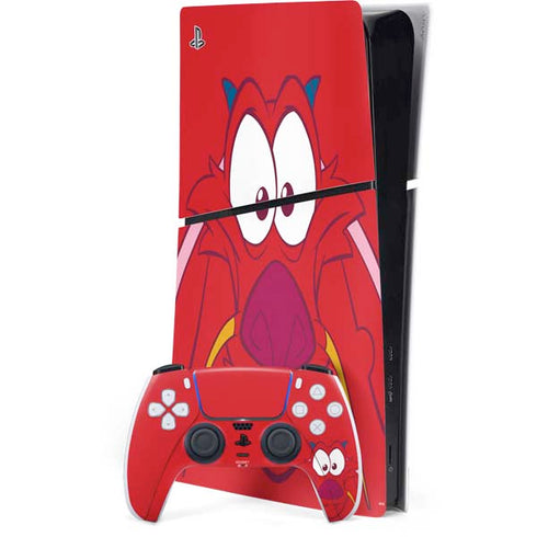 Disney Mulan Mushu PS5 Slim Digital Edition Console Skin