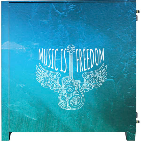Music Is Freedom Corsair 4000D Tempered Glass Mid-Tower ATX Case Skin