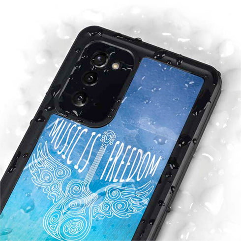 Music Is Freedom Galaxy Note20 5G Waterproof Case