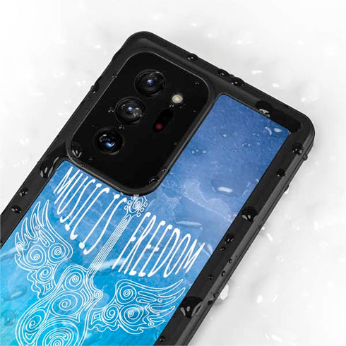 Music Is Freedom Galaxy Note20 Ultra 5G Waterproof Case