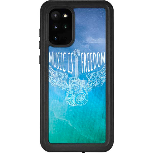 Music Is Freedom Galaxy S20 Plus Waterproof Case