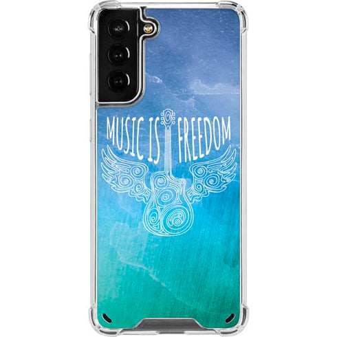 Music Is Freedom Galaxy S21 Plus 5G Clear Case