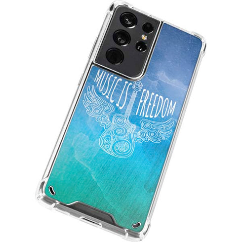 Music Is Freedom Galaxy S21 Ultra 5G Clear Case