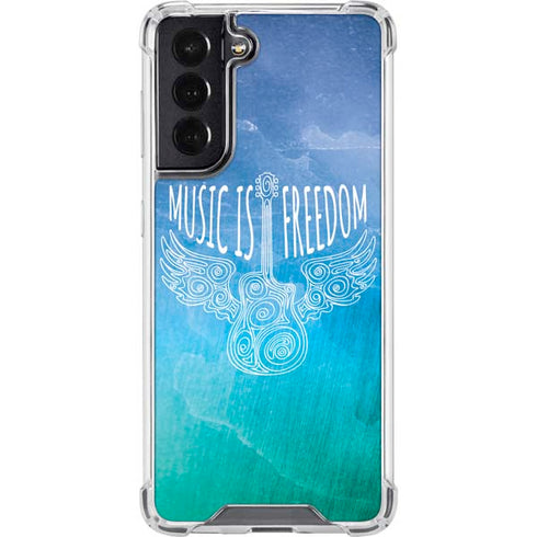Music Is Freedom Galaxy S22 Clear Case