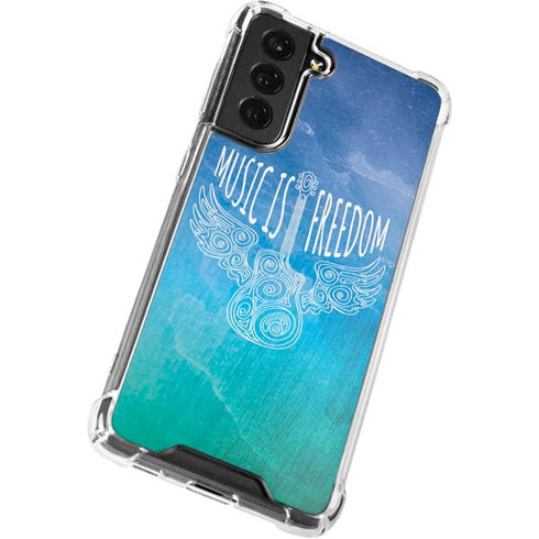 Music Is Freedom Galaxy S22 Plus Clear Case