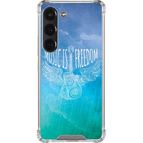 Music Is Freedom Galaxy S23 Clear Case