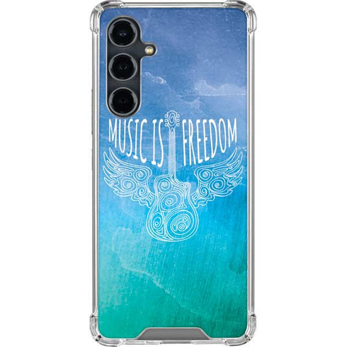 Music Is Freedom Galaxy S23 FE Clear Case