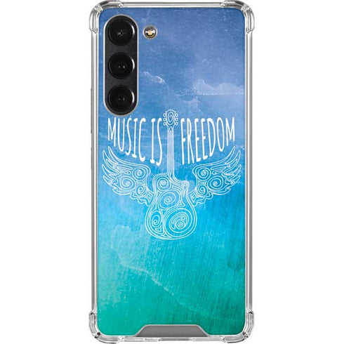 Music Is Freedom Galaxy S23 Plus Clear Case