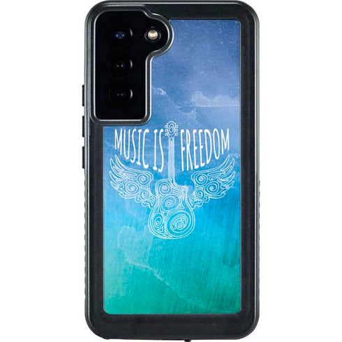 Music Is Freedom Galaxy S23 Plus Waterproof Case