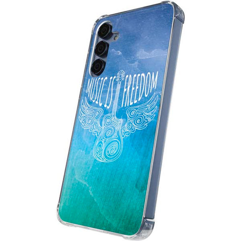 Music Is Freedom Galaxy S24 Clear Case