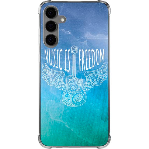 Music Is Freedom Galaxy S24 Plus Clear Case