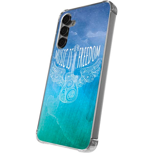 Music Is Freedom Galaxy S24 Plus Clear Case