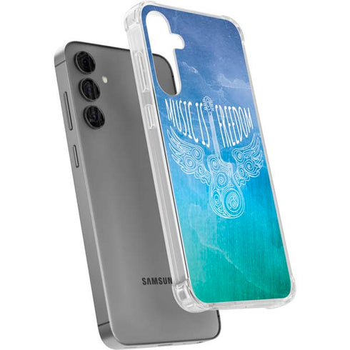 Music Is Freedom Galaxy S24 Plus Clear Case