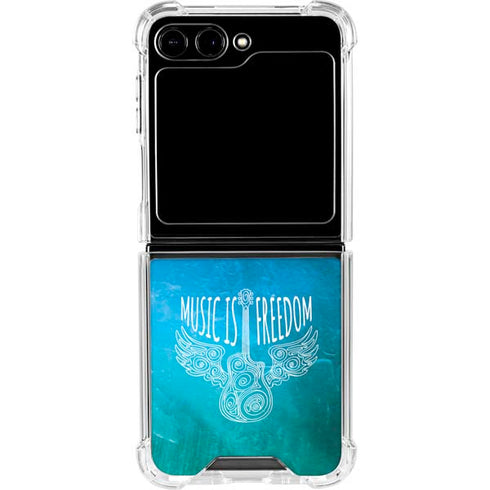 Music Is Freedom Galaxy Z Flip5 5G Clear Case