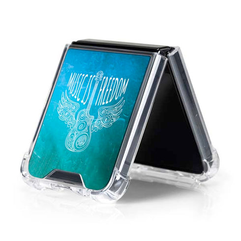 Music Is Freedom Galaxy Z Flip5 5G Clear Case