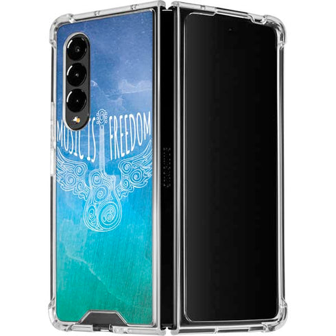 Music Is Freedom Galaxy Z Fold4 5G Clear Case