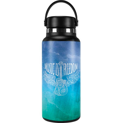 Music Is Freedom Hydro Flask 32oz Wide Mouth Skin