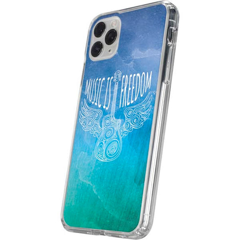 Music Is Freedom iPhone 11 Pro Clear Case