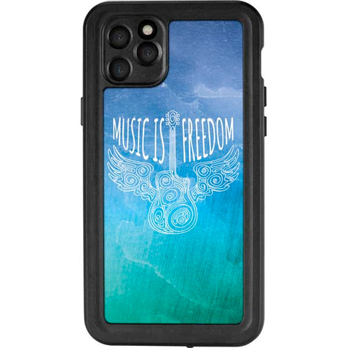 Music Is Freedom iPhone 11 Pro Max Waterproof Case