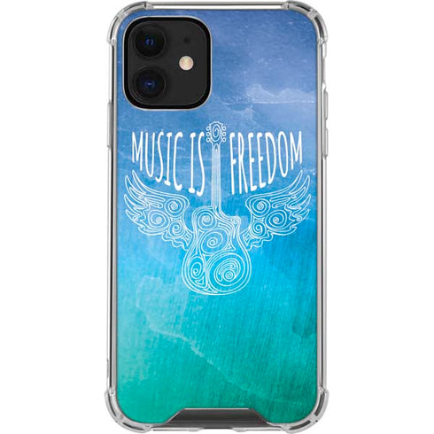 Music Is Freedom iPhone 12 Mini Clear Case